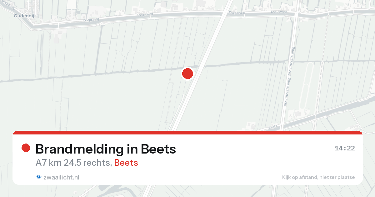 Brandmelding in Beets — 25 aug 2026