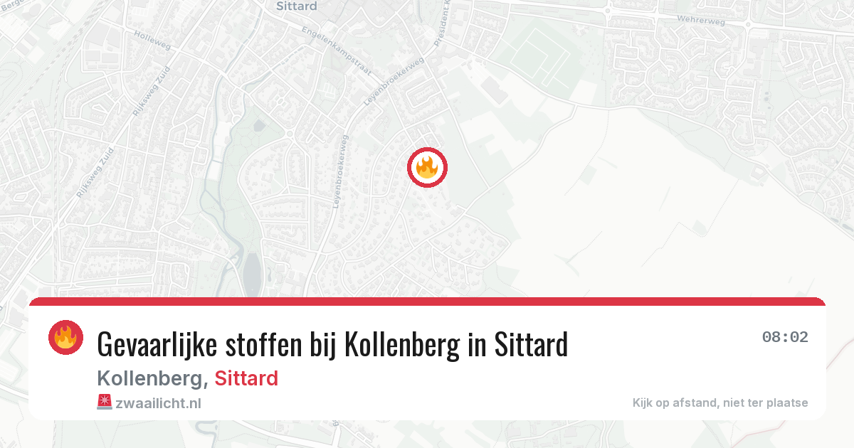Gevaarlijke stoffen bij Kollenberg in Sittard — 15 jul 2026