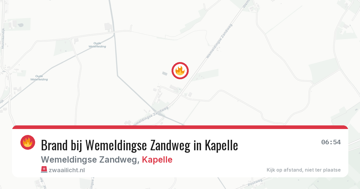 Brand bij Wemeldingse Zandweg in Kapelle — 23 mei 2026