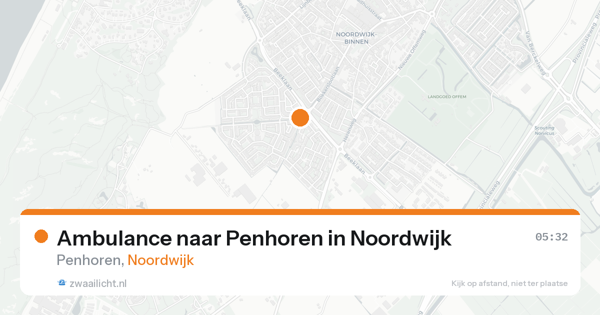 Ambulance naar Penhoren in Noordwijk — 19 aug 2026