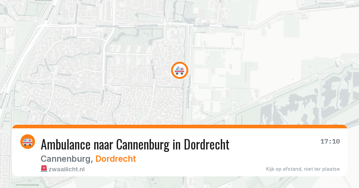 Ambulance naar Cannenburg in Dordrecht — 29 jun 2026