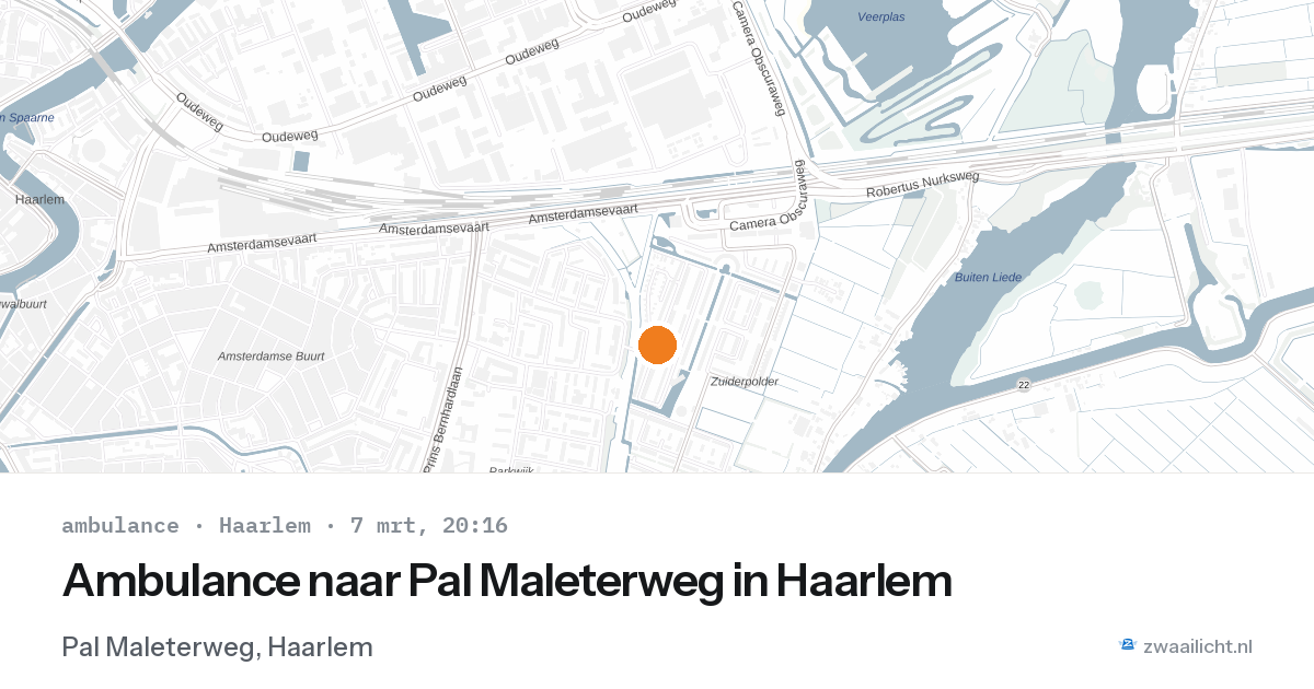 Ambulance naar Pal Maleterweg in Haarlem — 7 mrt 2026