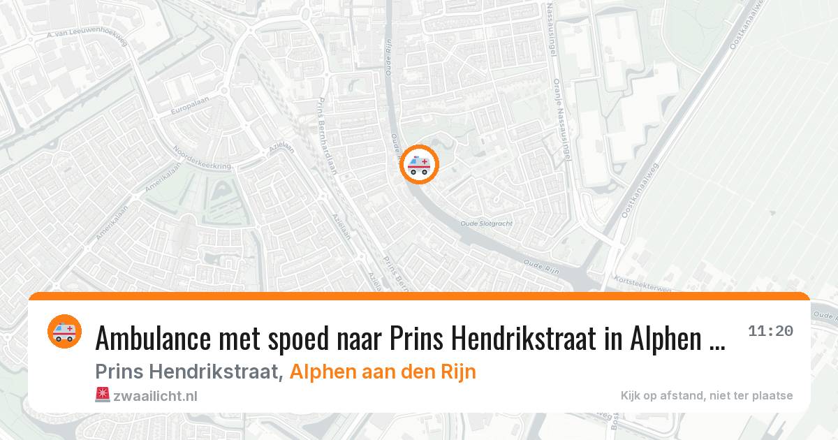 Ambulance met spoed naar Prins Hendrikstraat in Alphen aan den Rijn — 30 jul 2026