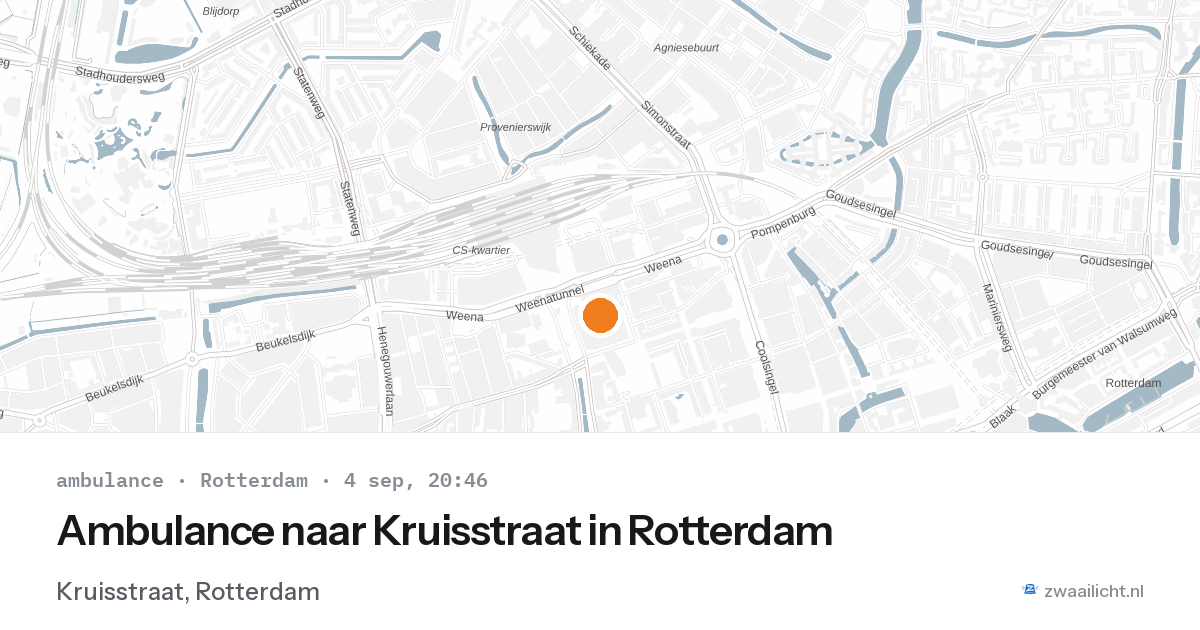 Ambulance naar Kruisstraat in Rotterdam — 4 sep 2026