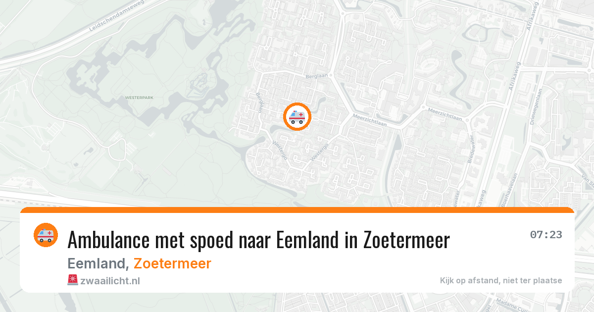 Ambulance met spoed naar Eemland in Zoetermeer — 20 jul 2026