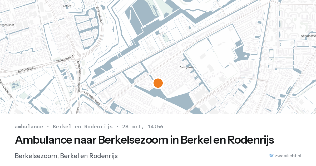 Ambulance naar Berkelsezoom in Berkel en Rodenrijs — 28 mrt 2026