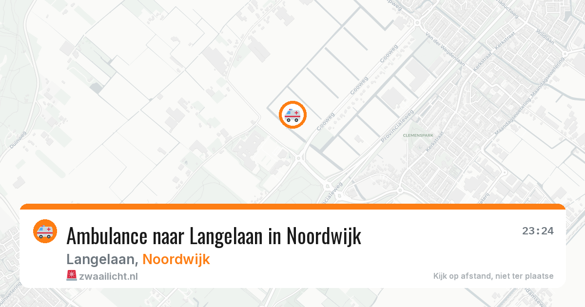Ambulance naar Langelaan in Noordwijk — 6 aug 2026