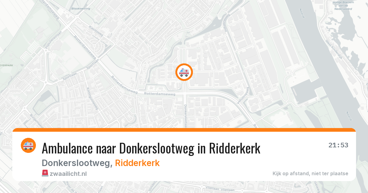 Ambulance naar Donkerslootweg in Ridderkerk — 8 jul 2026