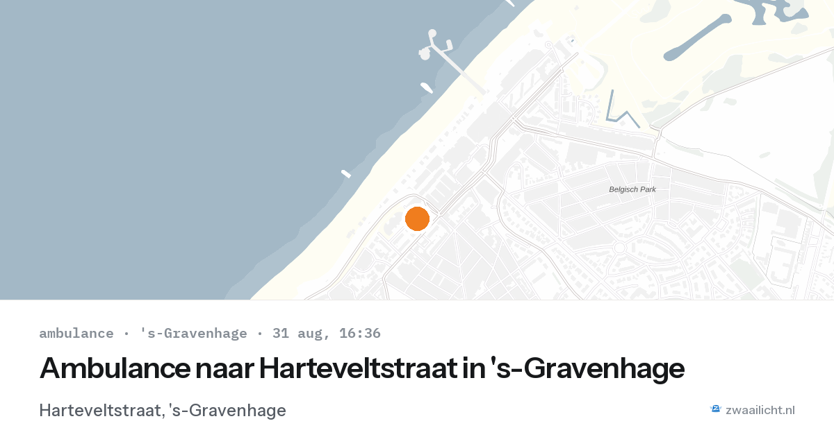 Ambulance naar Harteveltstraat in 's-Gravenhage — 31 aug 2026