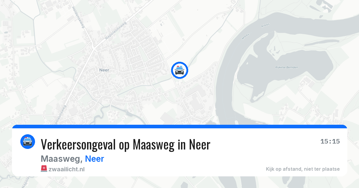 Verkeersongeval op Maasweg in Neer — 14 apr 2026