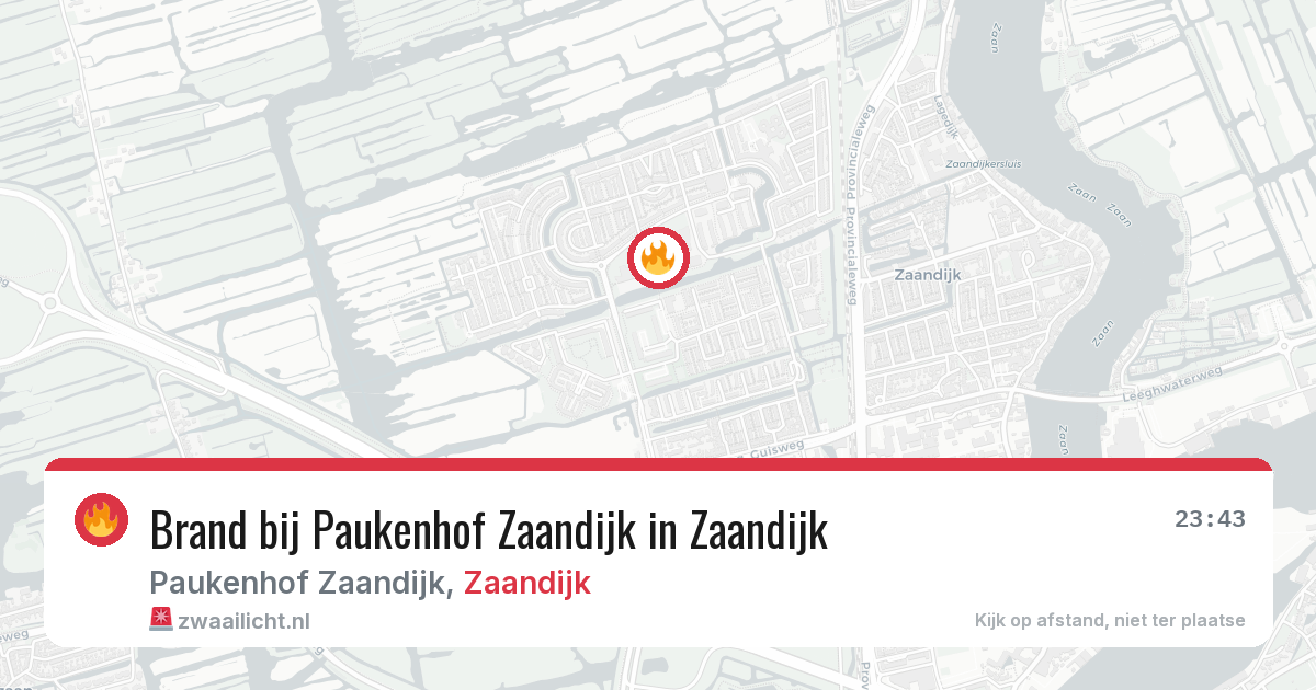 Brand bij Paukenhof Zaandijk in Zaandijk — 25 jun 2026