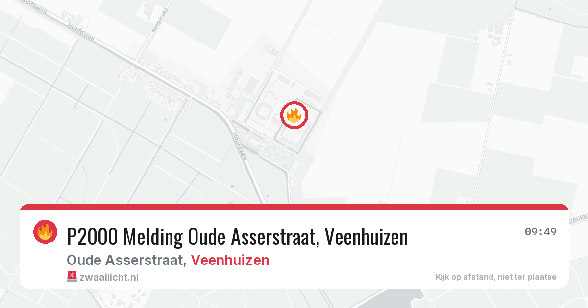 P2000 Melding Oude Asserstraat, Veenhuizen — 4 aug 2026