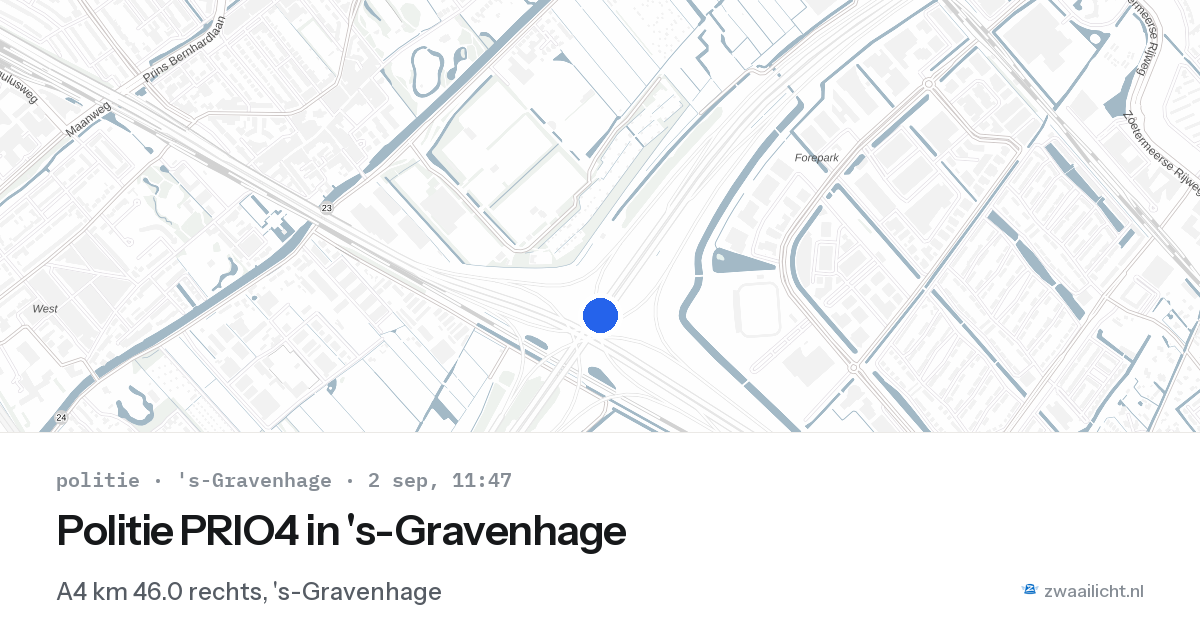 Politie PRIO4 in 's-Gravenhage — 2 sep 2026 | 🚨 Zwaailicht.nl