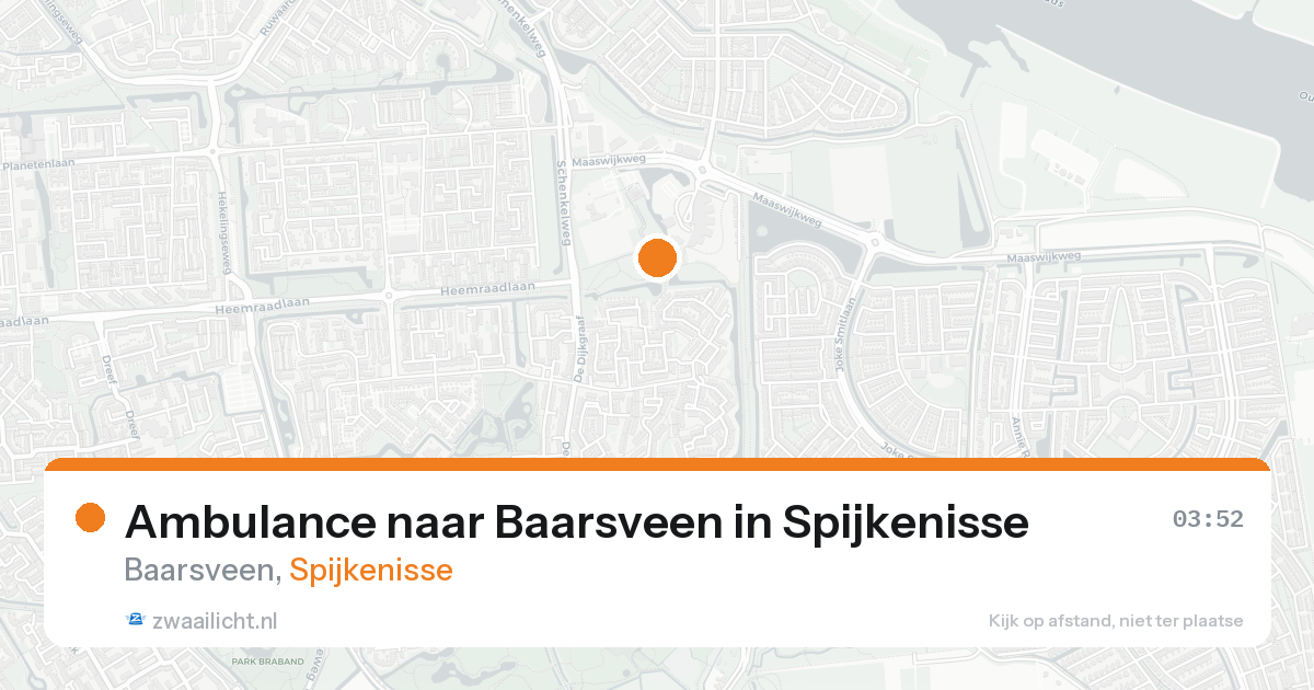 Ambulance naar Baarsveen in Spijkenisse — 16 aug 2026