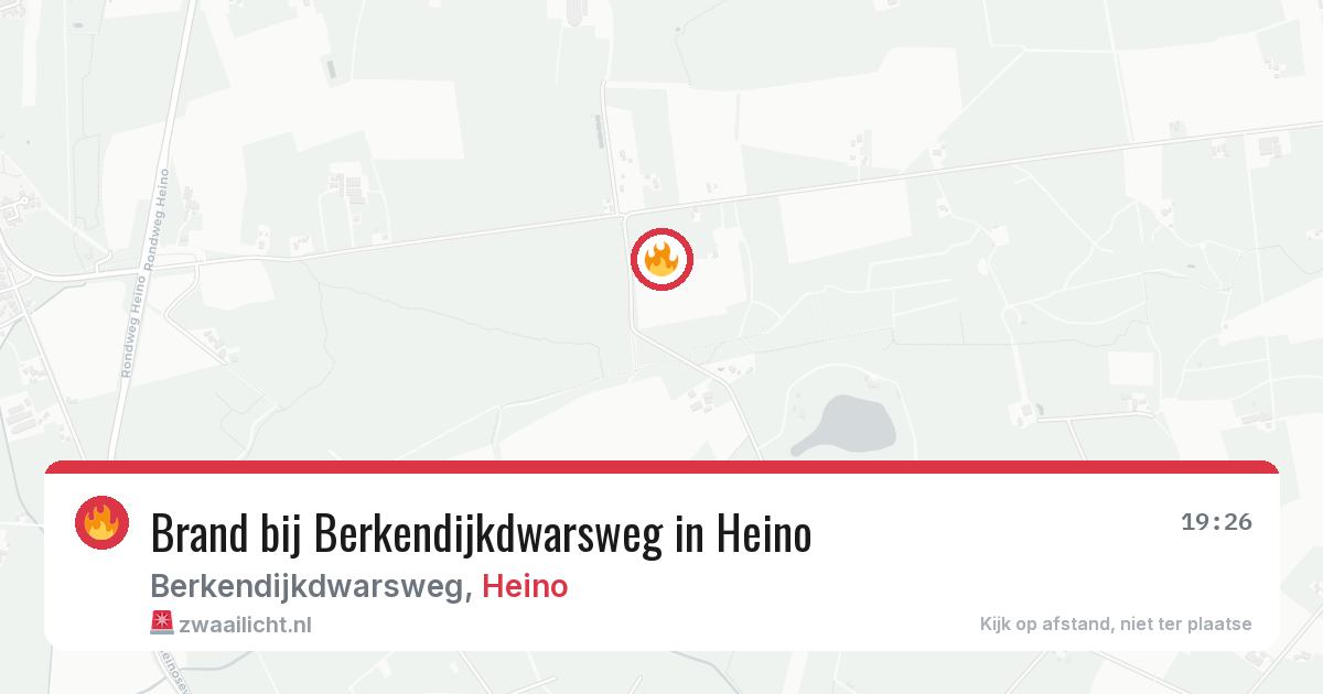 Brand bij Berkendijkdwarsweg in Heino — 16 jul 2026
