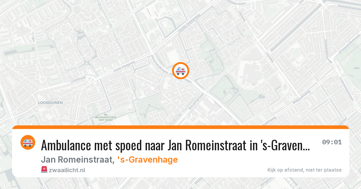 Ambulance met spoed naar Jan Romeinstraat in 's-Gravenhage — 12 aug 2026