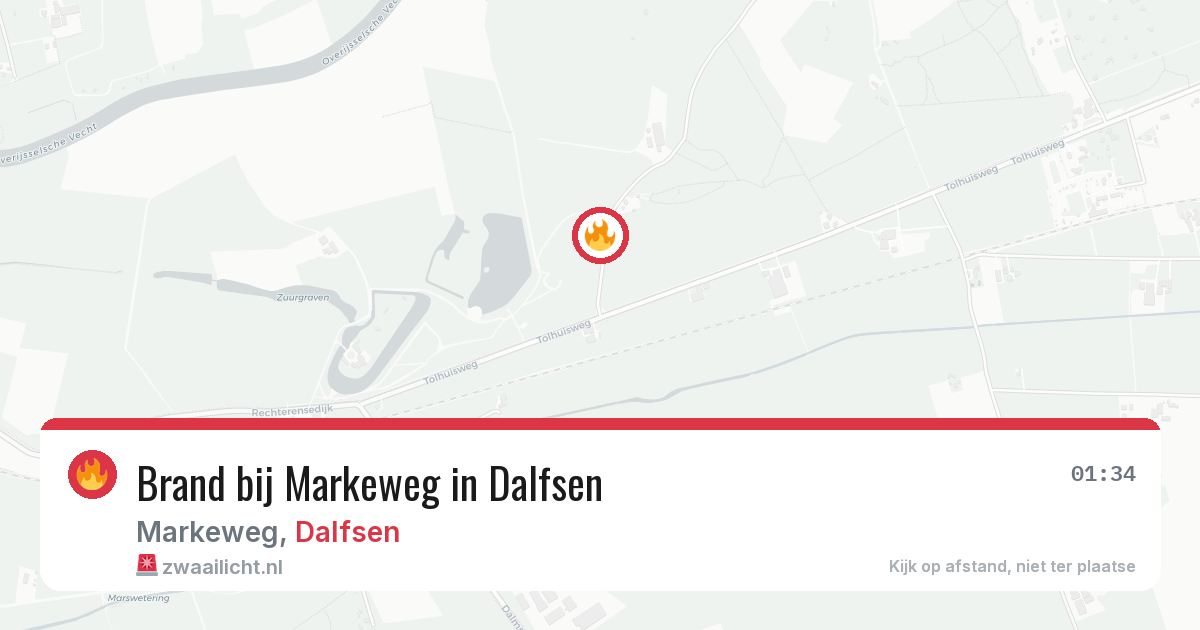 Brand bij Markeweg in Dalfsen — 19 jun 2026