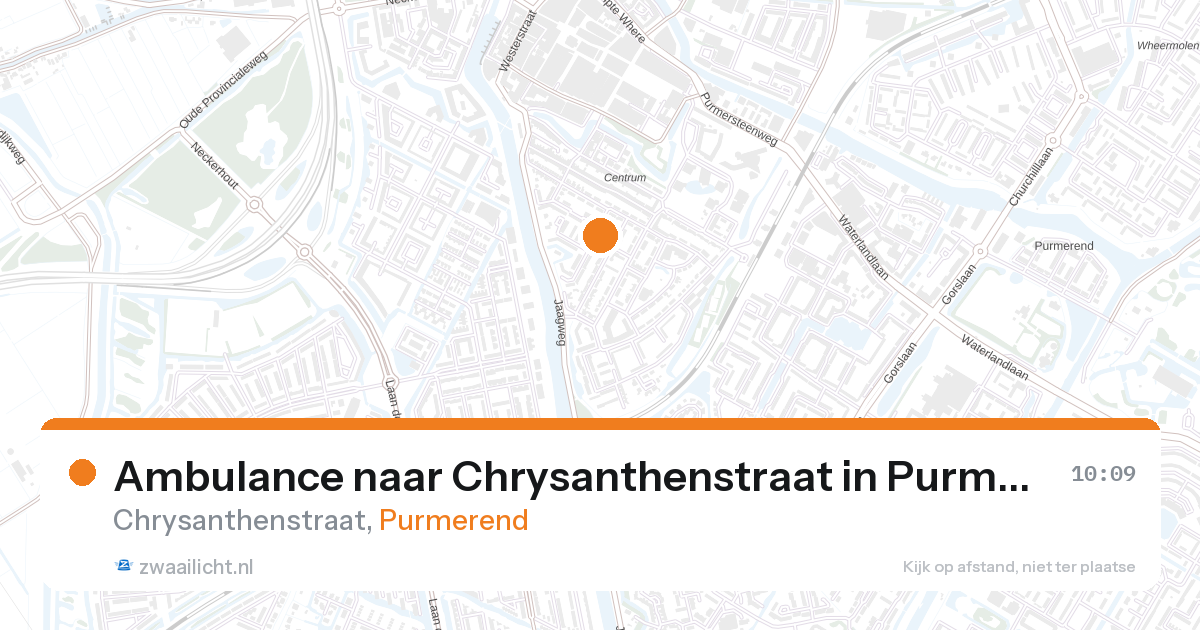 Ambulance naar Chrysanthenstraat in Purmerend — 19 jul 2026