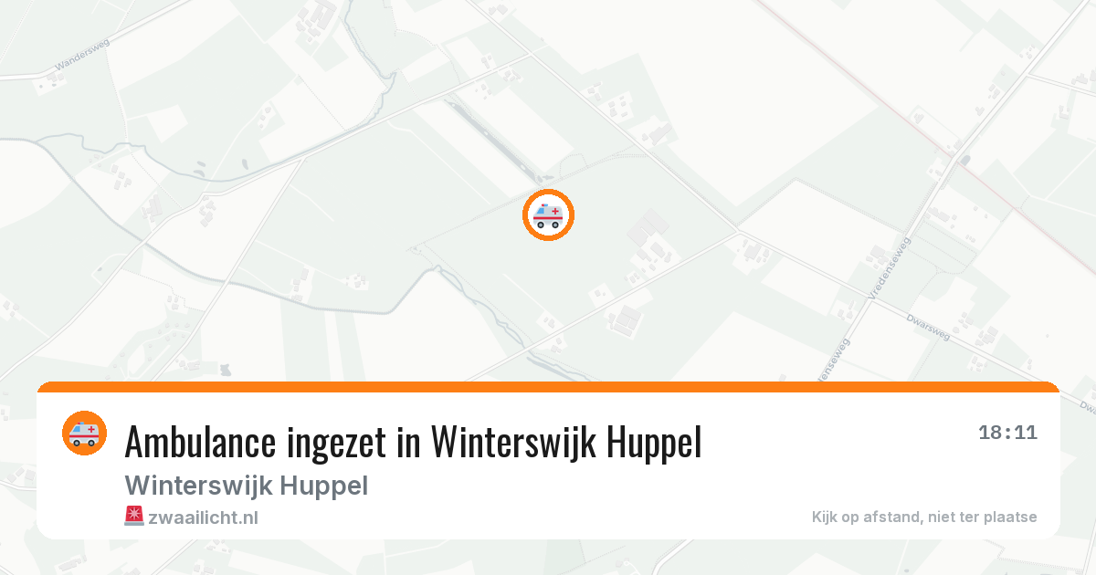 Ambulance ingezet in Winterswijk Huppel — 18 jul 2026