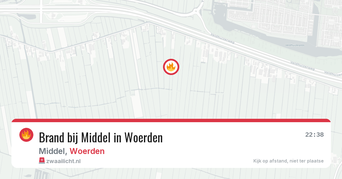 Brand bij Middel in Woerden — 19 jun 2026