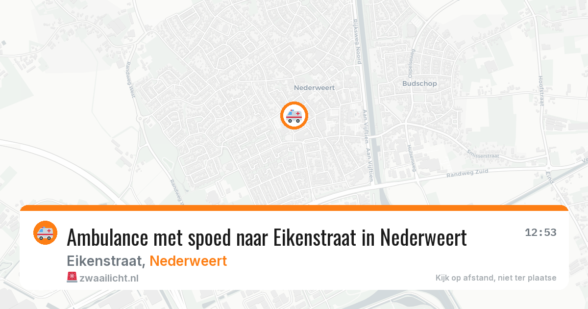 Ambulance met spoed naar Eikenstraat in Nederweert — 19 jul 2026