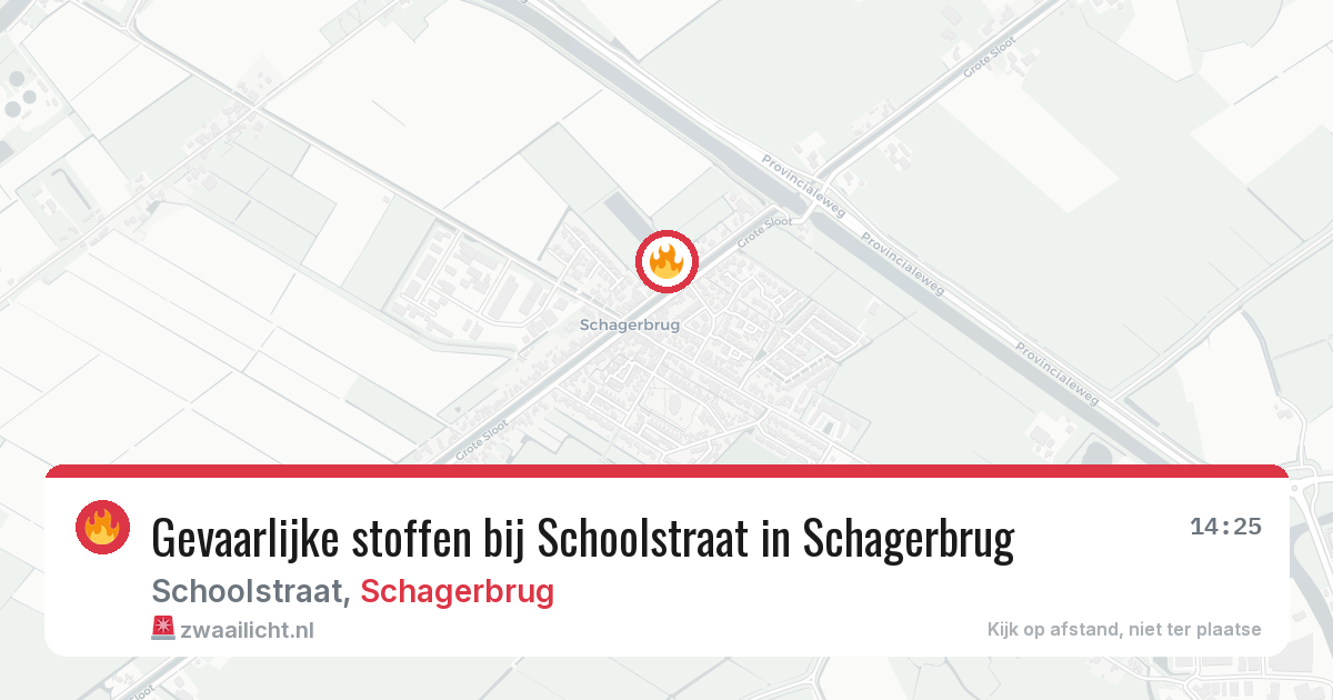 Gevaarlijke stoffen bij Schoolstraat in Schagerbrug — 17 mrt 2026