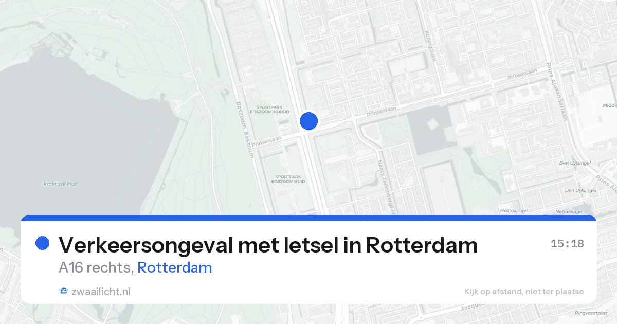 Verkeersongeval met letsel in Rotterdam — 20 aug 2026