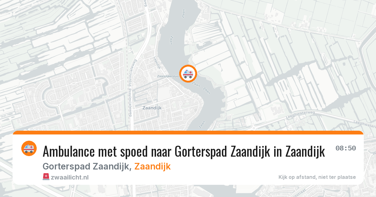 Ambulance met spoed naar Gorterspad Zaandijk in Zaandijk — 14 mrt 2026