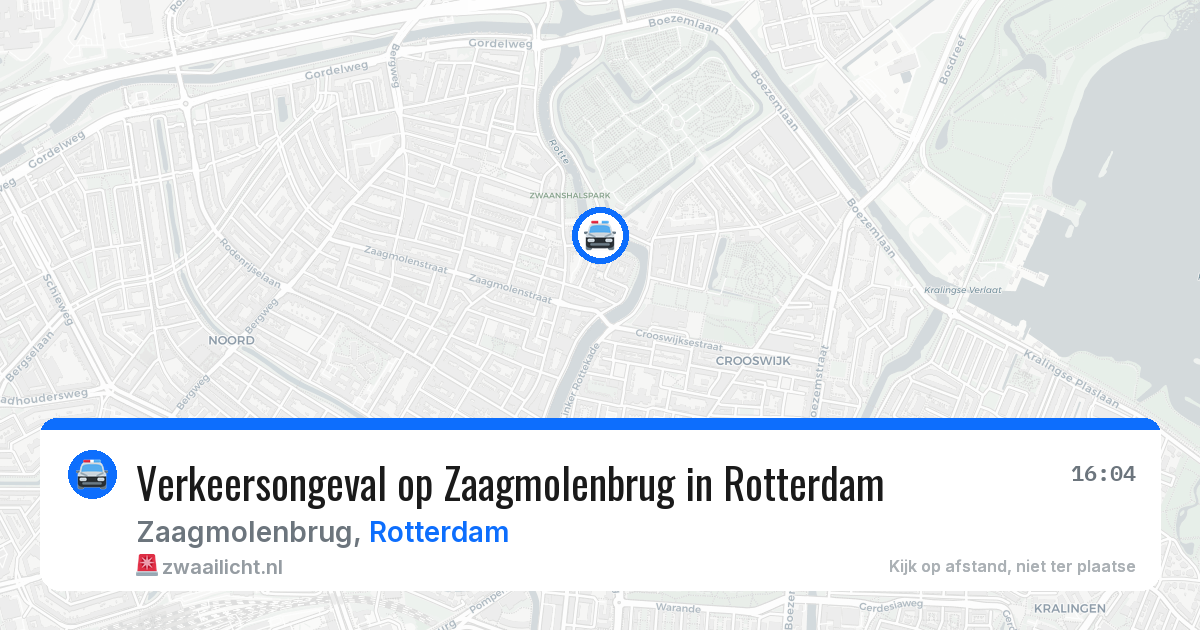 Verkeersongeval op Zaagmolenbrug in Rotterdam — 19 jun 2026