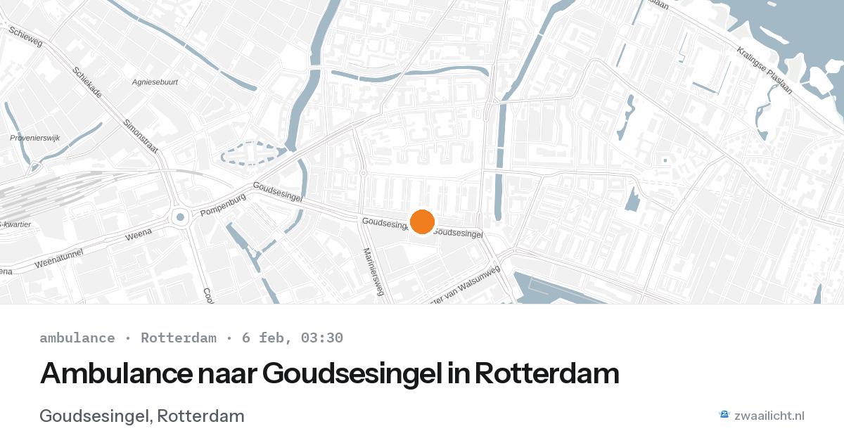 Ambulance naar Goudsesingel in Rotterdam — 6 feb 2026
