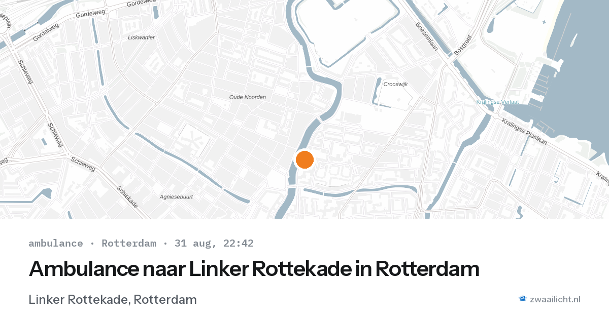 Ambulance naar Linker Rottekade in Rotterdam — 31 aug 2026
