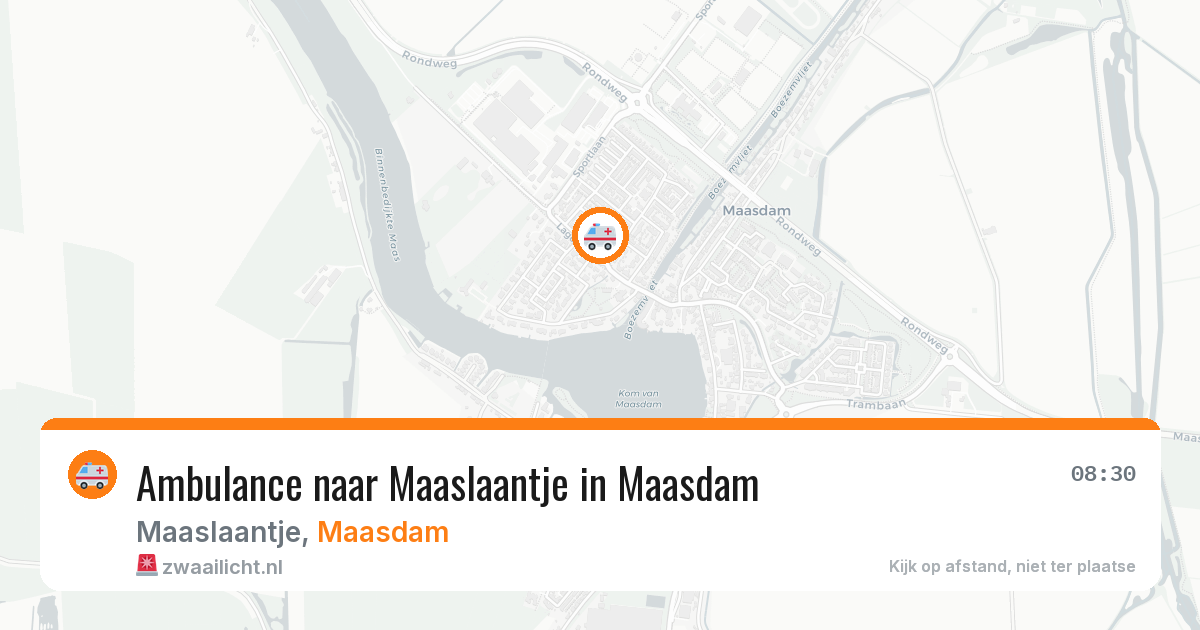 Ambulance naar Maaslaantje in Maasdam — 2 jul 2026