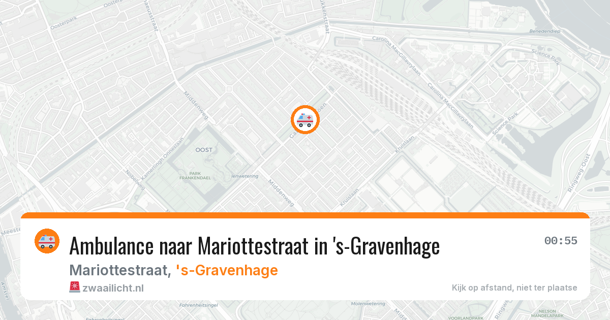 Ambulance naar Mariottestraat in 's-Gravenhage — 8 feb 2026