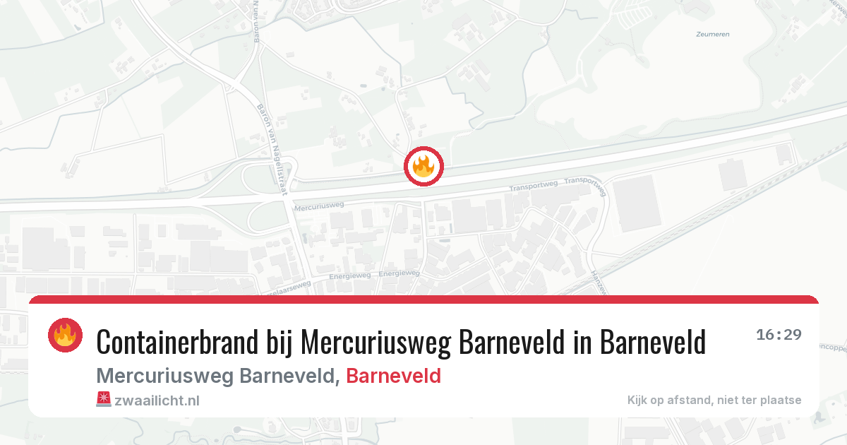 Containerbrand bij Mercuriusweg Barneveld in Barneveld — 27 jun 2026