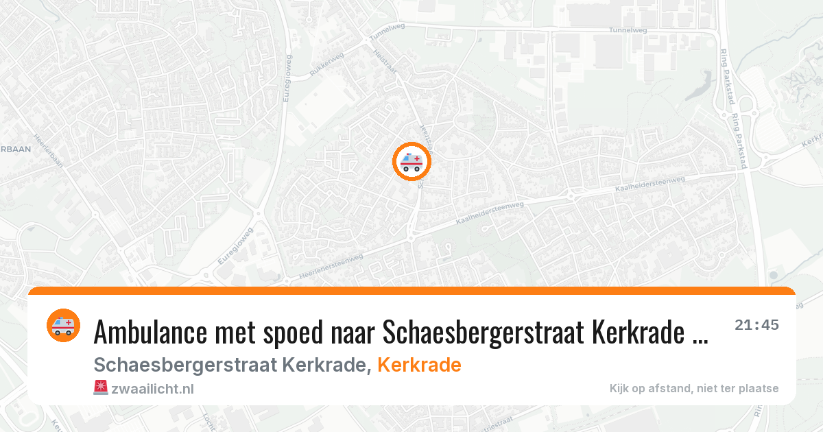 Ambulance met spoed naar Schaesbergerstraat Kerkrade in Kerkrade — 14 jun 2026