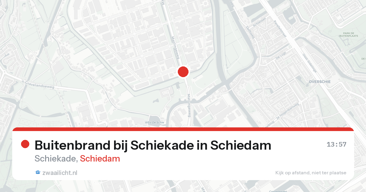 Buitenbrand bij Schiekade in Schiedam — 23 aug 2026
