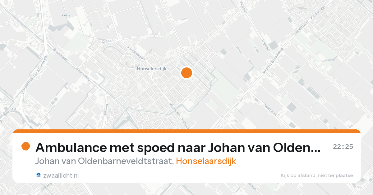 Ambulance met spoed naar Johan van Oldenbarneveldtstraat in Honselaarsdijk — 19 aug 2026