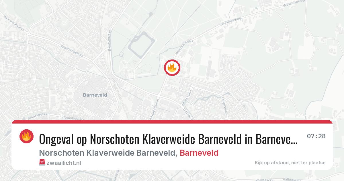 Ongeval op Norschoten Klaverweide Barneveld in Barneveld — 4 aug 2026