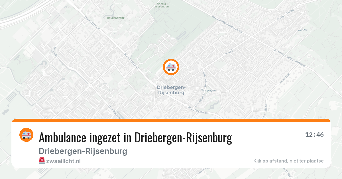 Ambulance ingezet in Driebergen-Rijsenburg — 26 feb 2026