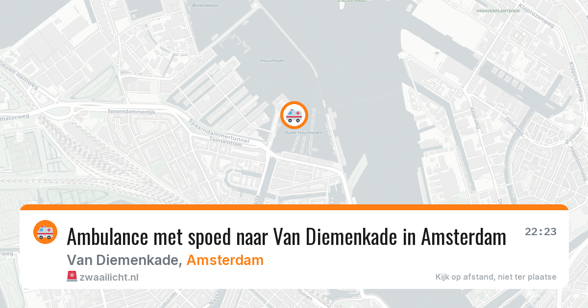 Ambulance met spoed naar Van Diemenkade in Amsterdam — 18 jun 2026