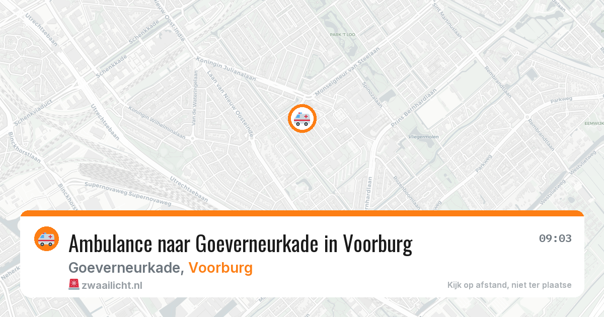 Ambulance naar Goeverneurkade in Voorburg — 5 aug 2026
