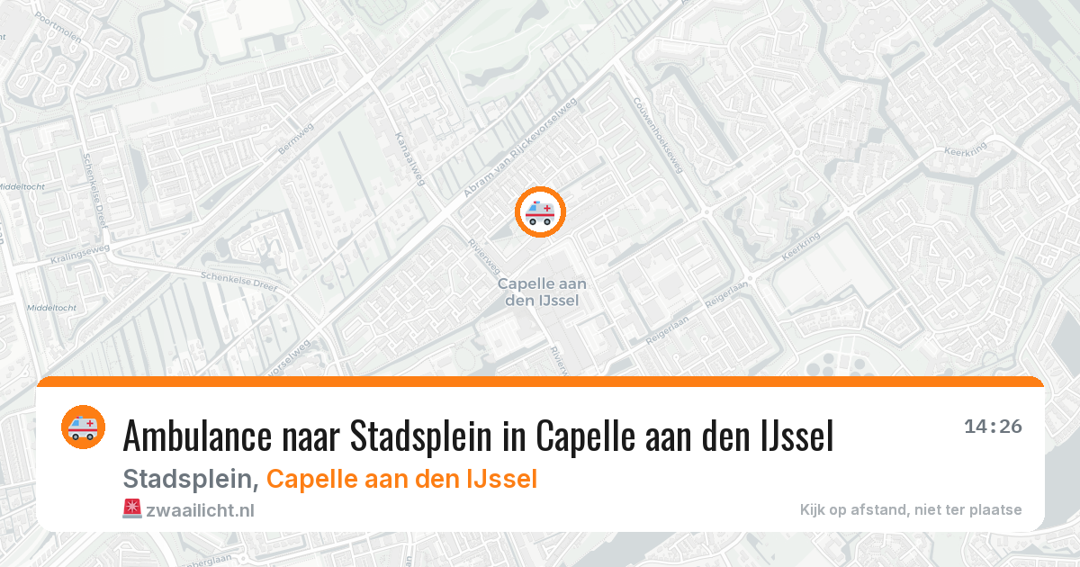 Ambulance naar Stadsplein in Capelle aan den IJssel — 26 mrt 2026