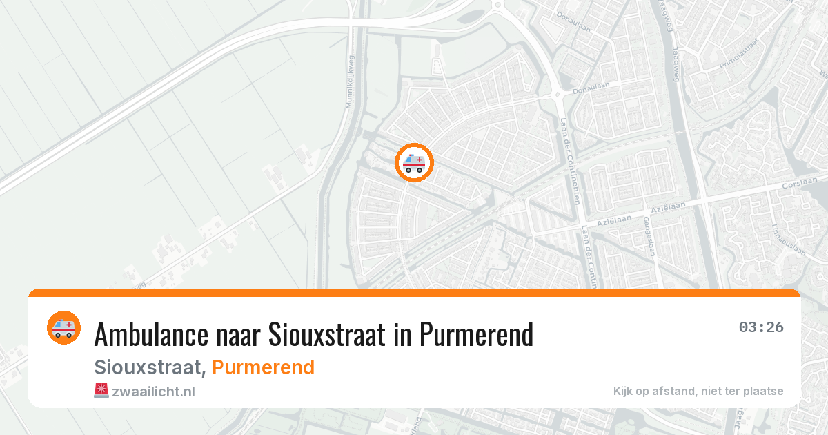 Ambulance naar Siouxstraat in Purmerend — 29 apr 2026