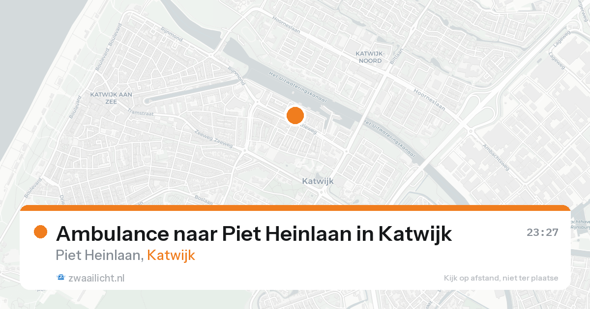 Ambulance naar Piet Heinlaan in Katwijk — 19 aug 2026