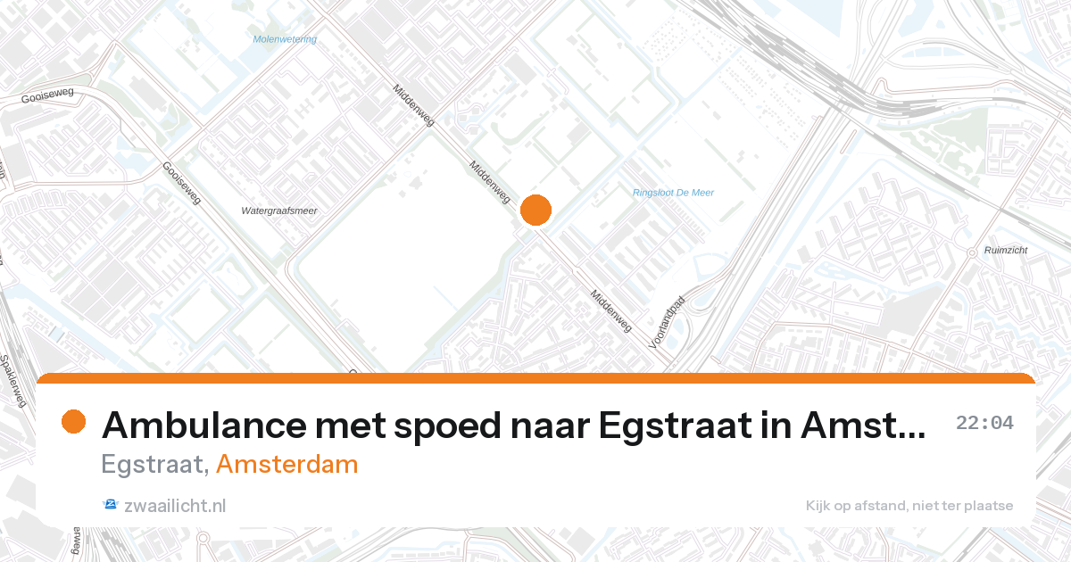 Ambulance met spoed naar Egstraat in Amsterdam — 27 aug 2026
