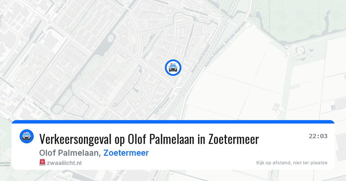 Verkeersongeval op Olof Palmelaan in Zoetermeer — 5 jul 2026