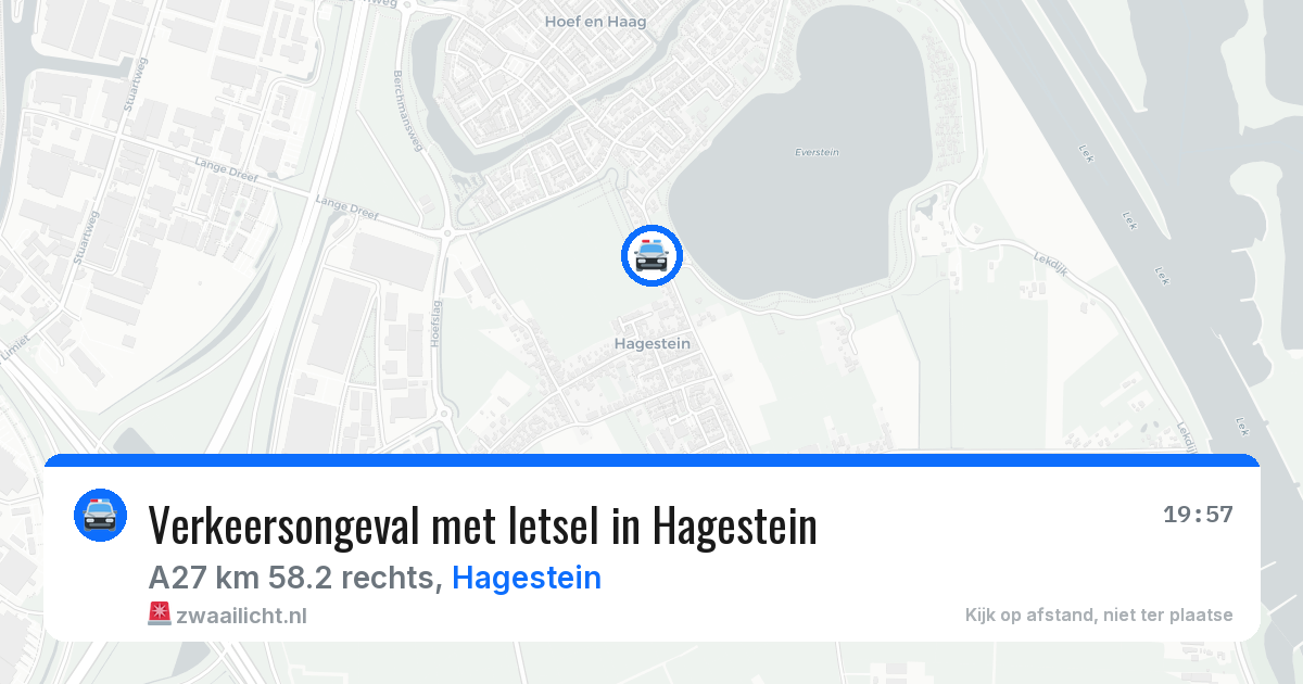 Verkeersongeval met letsel in Hagestein — 11 apr 2026