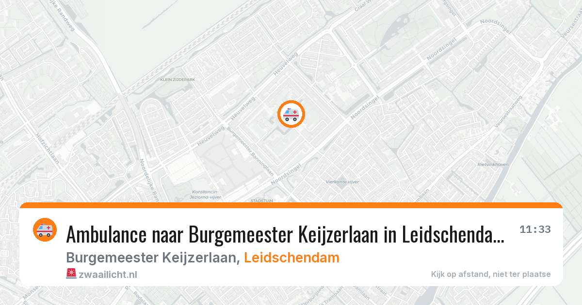 Ambulance naar Burgemeester Keijzerlaan in Leidschendam — 31 jul 2026