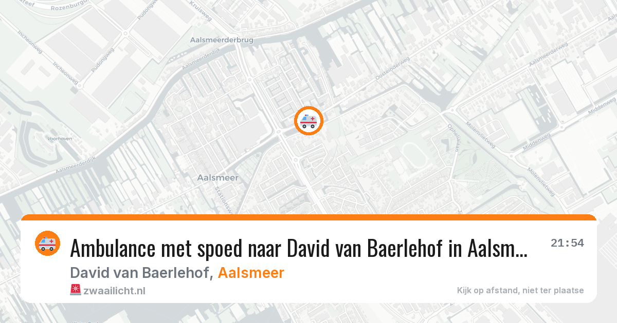 Ambulance met spoed naar David van Baerlehof in Aalsmeer — 31 jul 2026