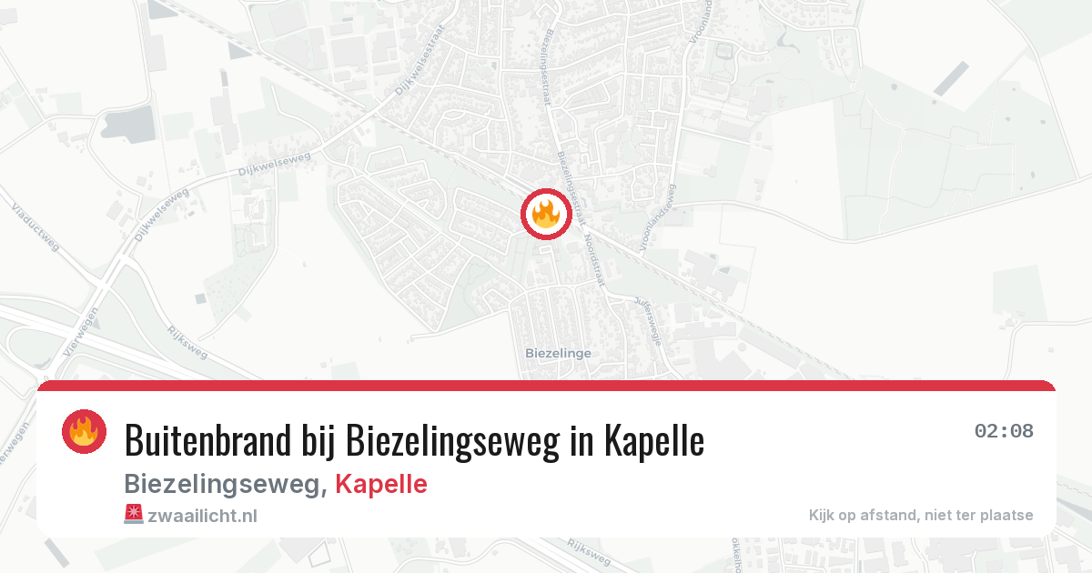 Buitenbrand bij Biezelingseweg in Kapelle — 20 jul 2026